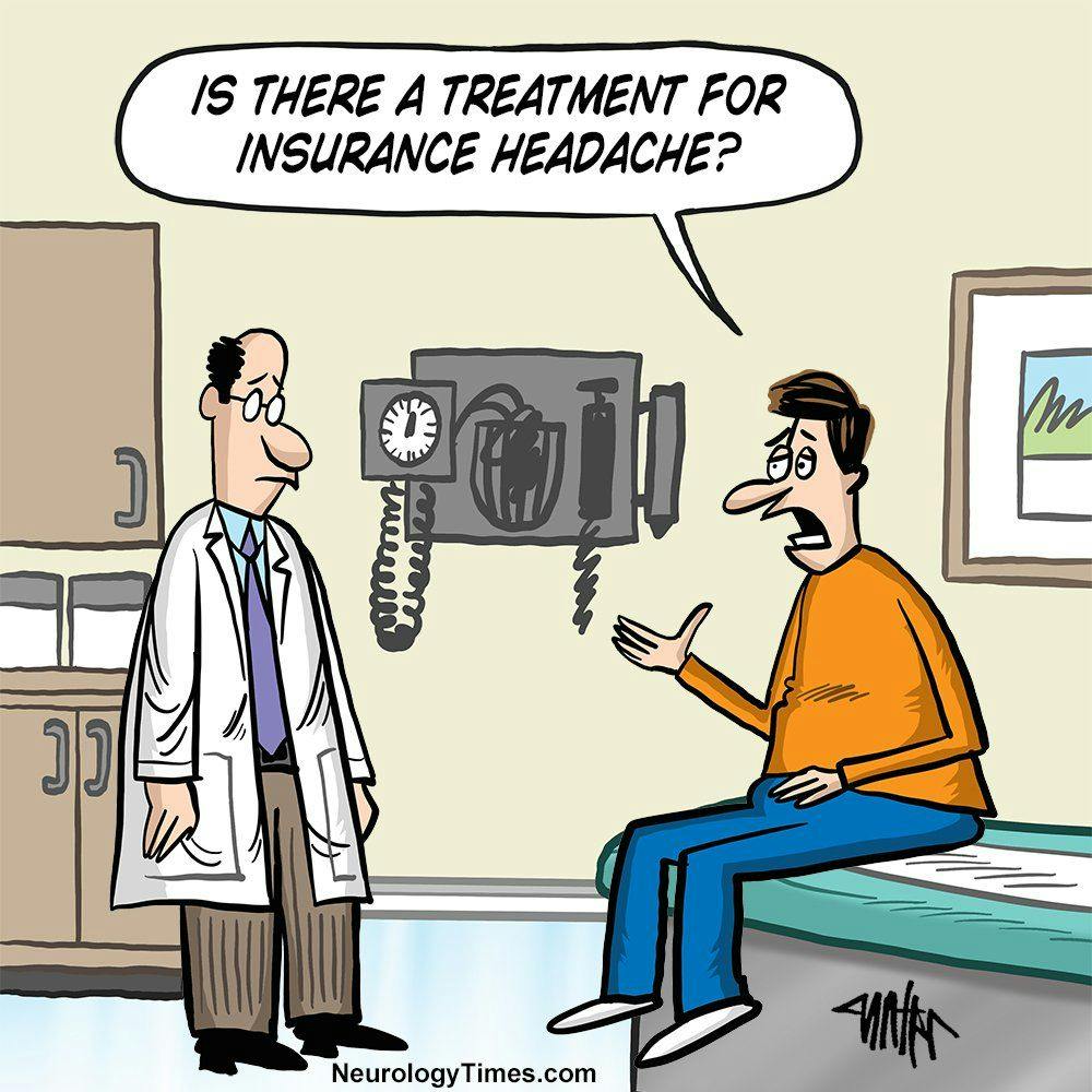 Neurology Comic: Insurance Headache
